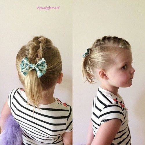 tresă and pony baby girls hairstyle