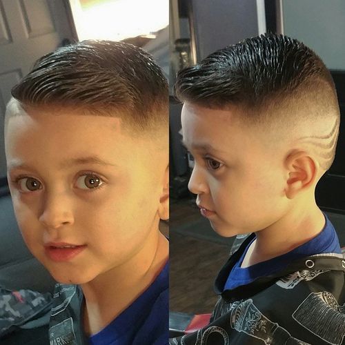 oholený sides little boys hairstyle with shaved designs