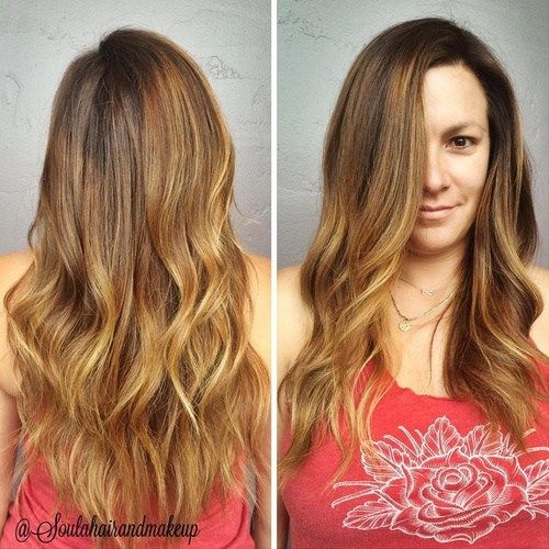 dlho layered haircut and ombre