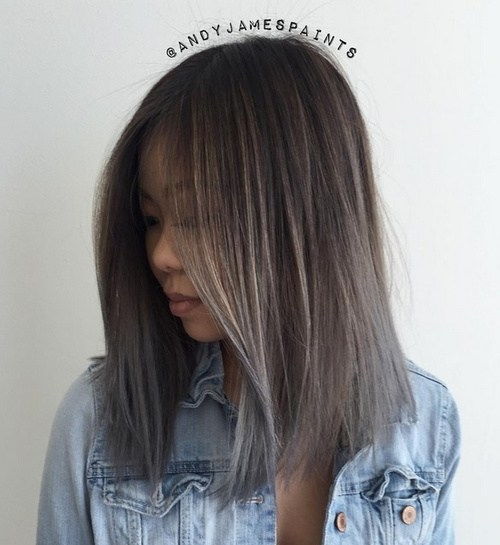 ázijský lob hairstyle