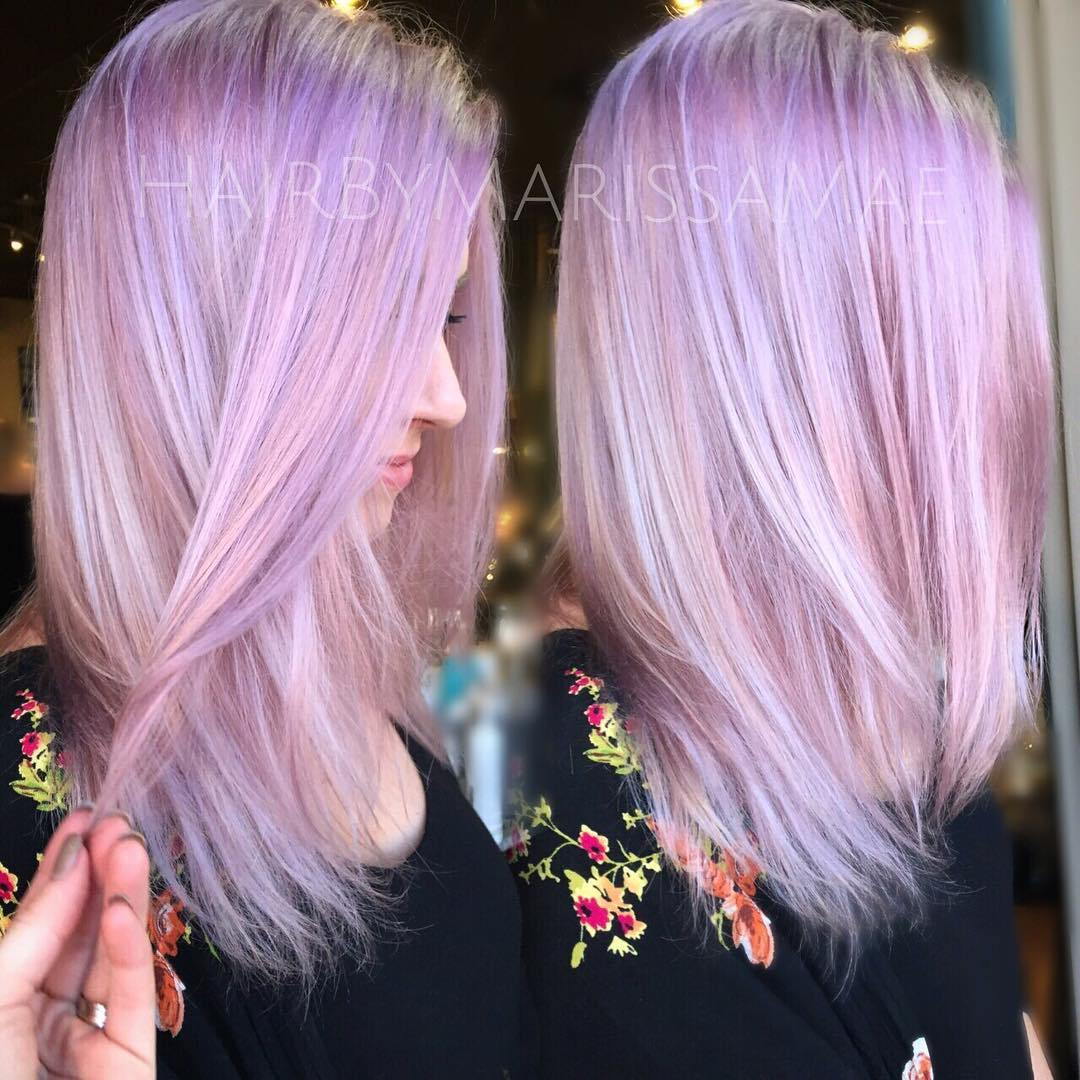Medium Lilac Hairstyle