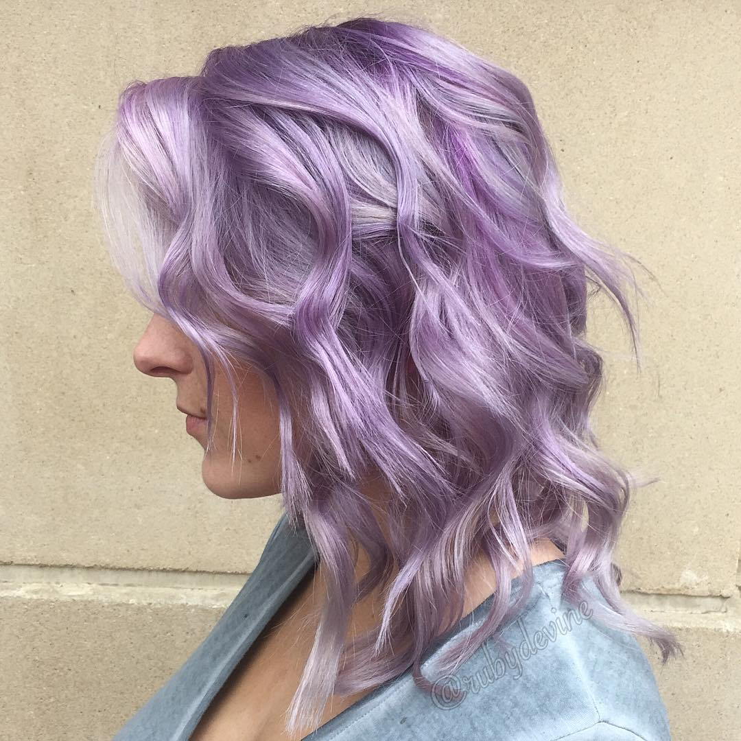 Medium Pastel Purple Hairstyle