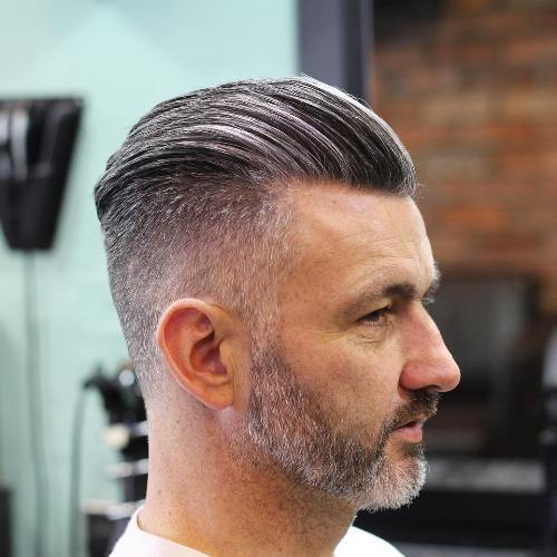 Дуго Top Short Side Gray Hairstyle