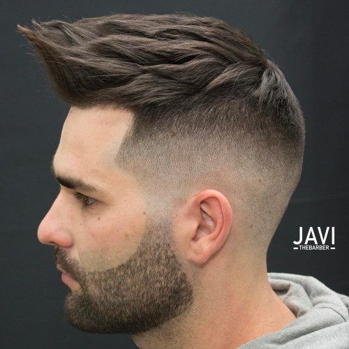 Skallig Fade With Spiky Top