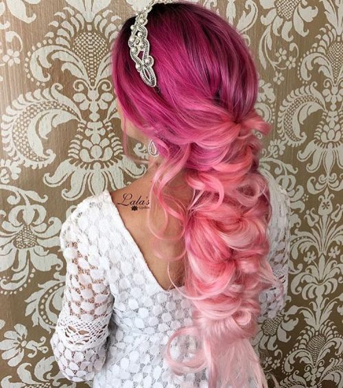 Magenta To Pastel Pink Ombre