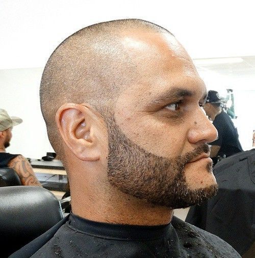 extra short almost bald men's haircut