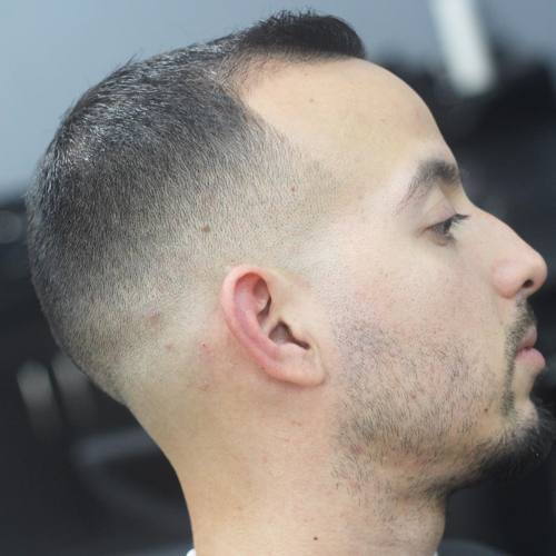extra short buzz cut with fade for balding men