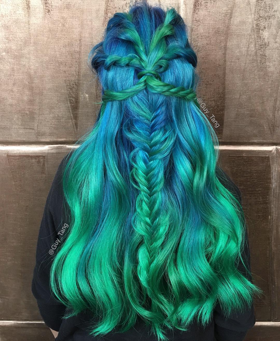 dlho Blue And Green Hair