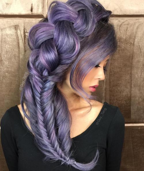 Pastell Purple Hairstyle