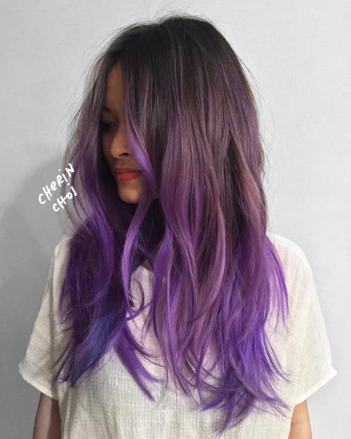 Brun To Violet Ombre