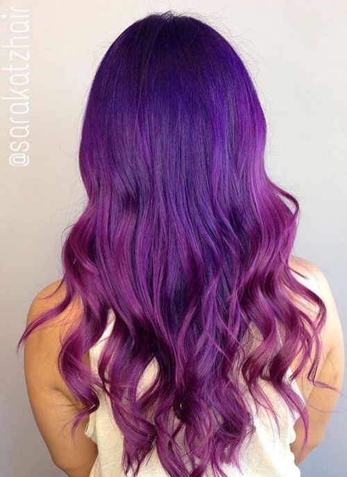 Lila And Violet Ombre Hair