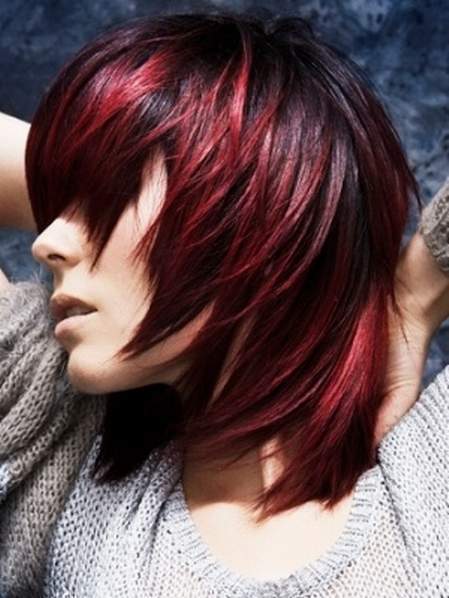 svart to red ombre