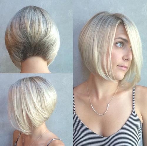 blond stacked bob