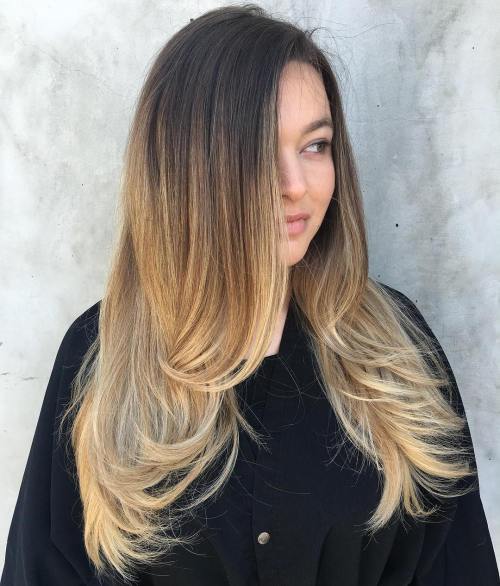 Bronde Ombre With Root Fade