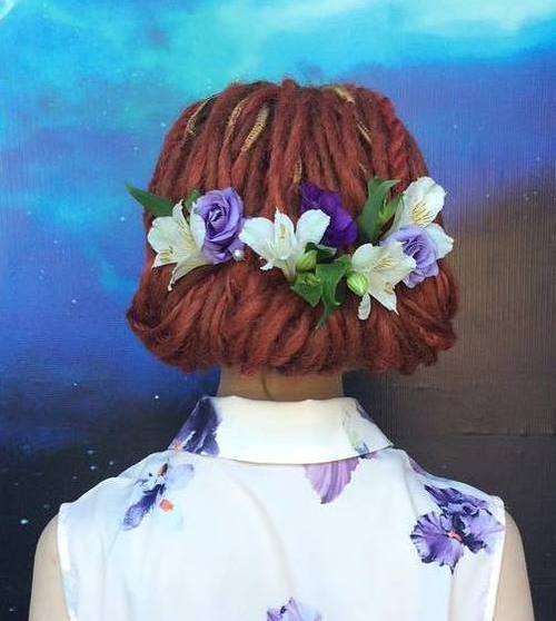 ascunde updo with dreadlocks