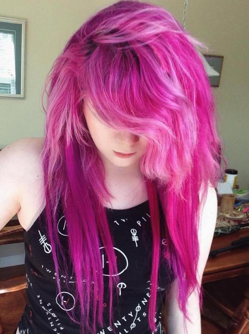 dolga Layered Pink Hairstyle