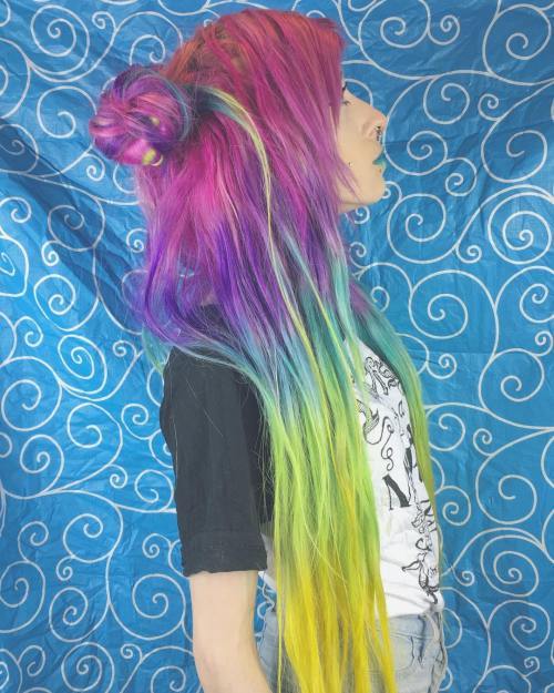 dolga Colorful Emo Hairstyle