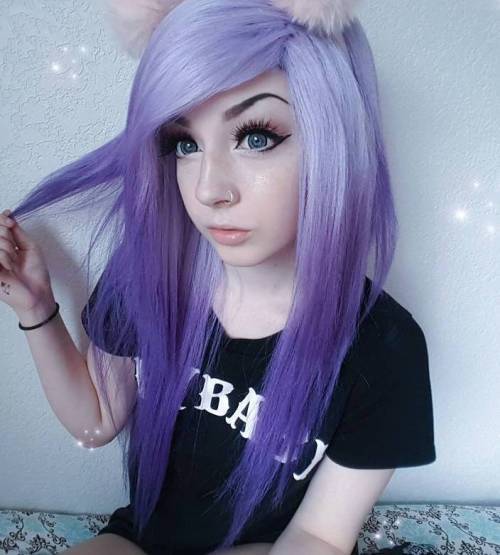 Pastel Purple Reverse Ombre Hair