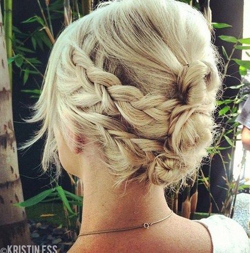 ocazional braided updo for long hair