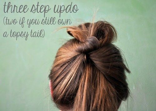ocazional top knot updo for long hair