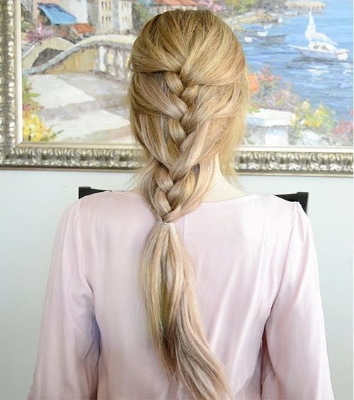 Simplu French braid hairstyle for long hair