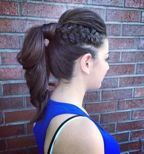Ponytail With A Bouffant And Side Braid
