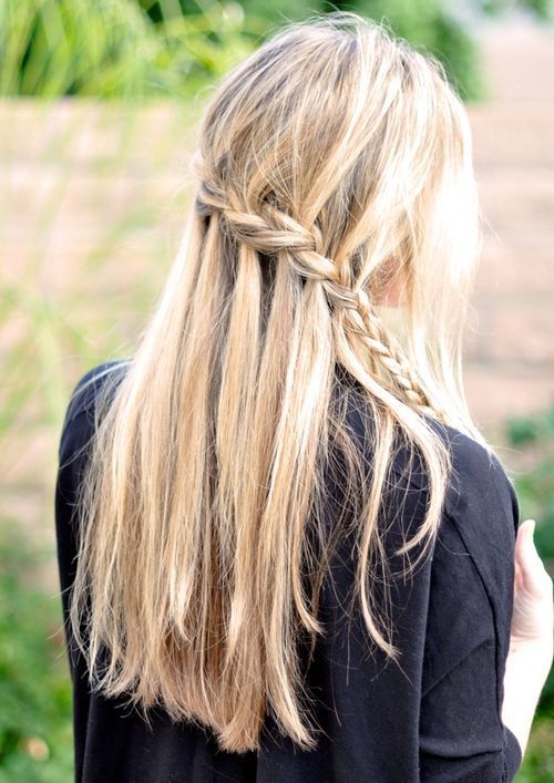 simplu waterfall braid downdo for long hair