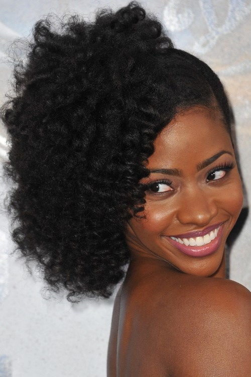 sida curly hairstyle for black women