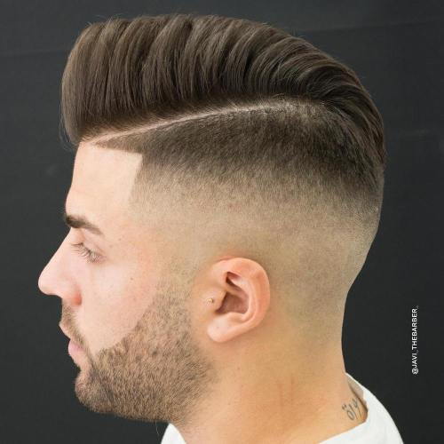 Înalt Fade With Side Part And Line Up