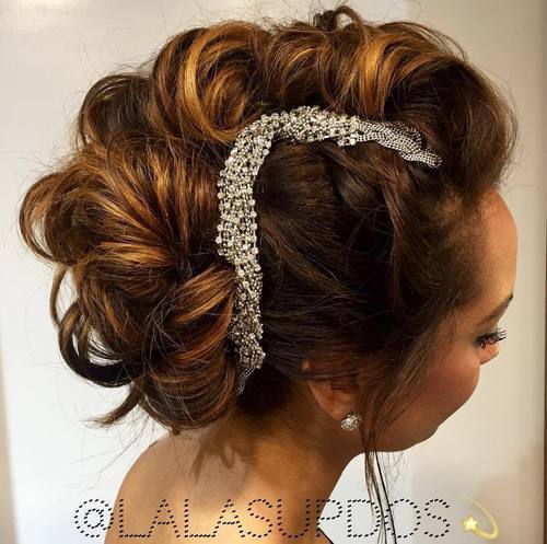 formell curly mohawk updo