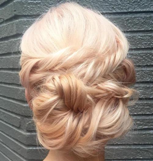Messy Fishtailed Updo