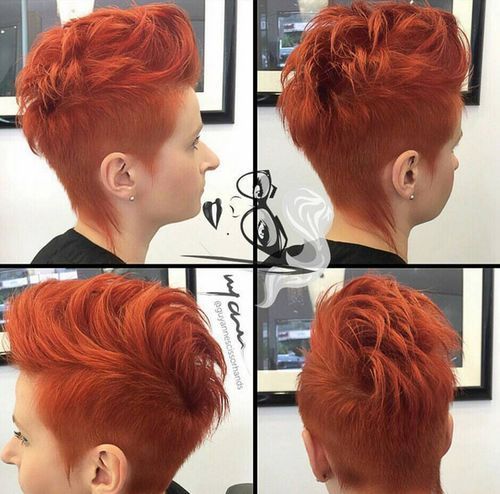 kort red funky hairstyle