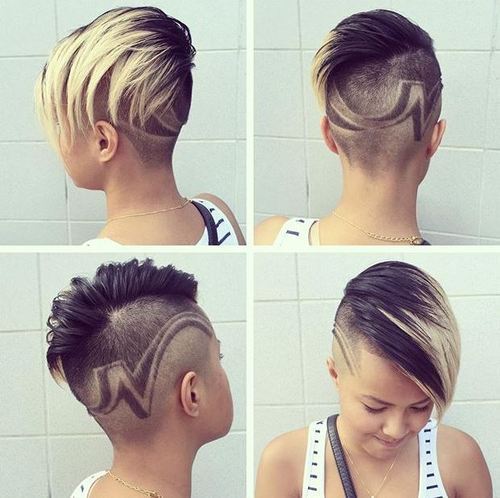 stinkande long top short sides hairstyle for women