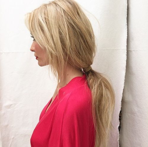 rörig blonde ponytail for long hair