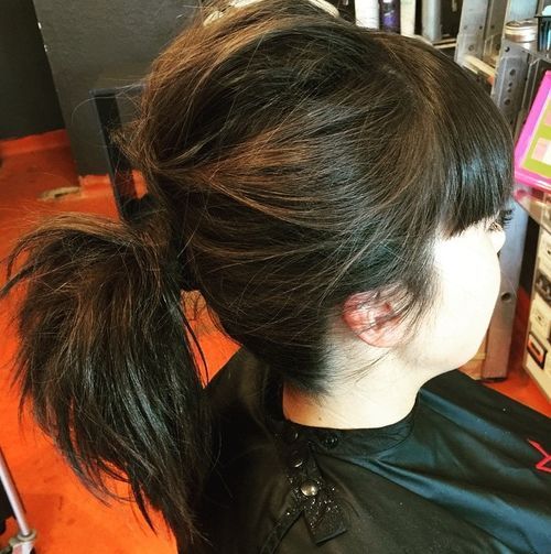 murdar ponytail for shorter hair