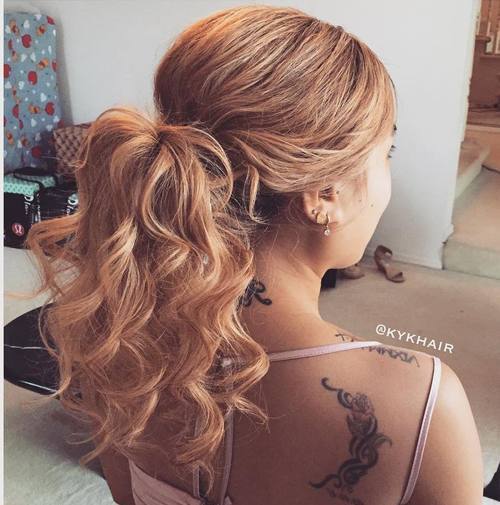 formell curly ponytail