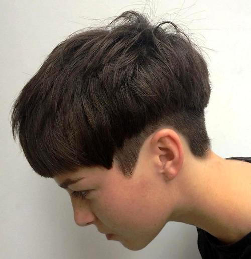 pixie with temple and nape undercut