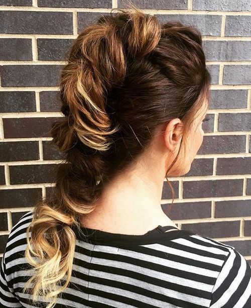 fauxhawk updo for ombre hair
