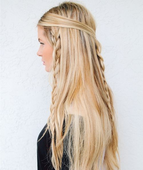 enkel long braided hairstyle