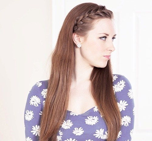 lung hairstyle with braided bangs