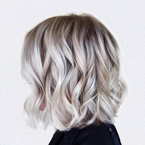 лабаво curled blonde lob hairstyle