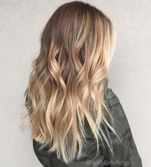 karamel Hair With Blonde Highlights