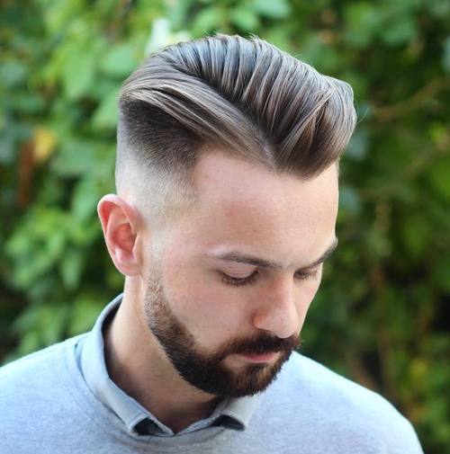 lång top fade hairstyle for receding hairline