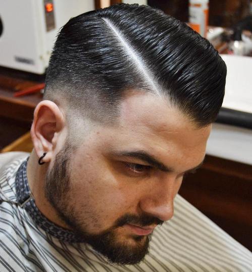 Combover With Taper Fade