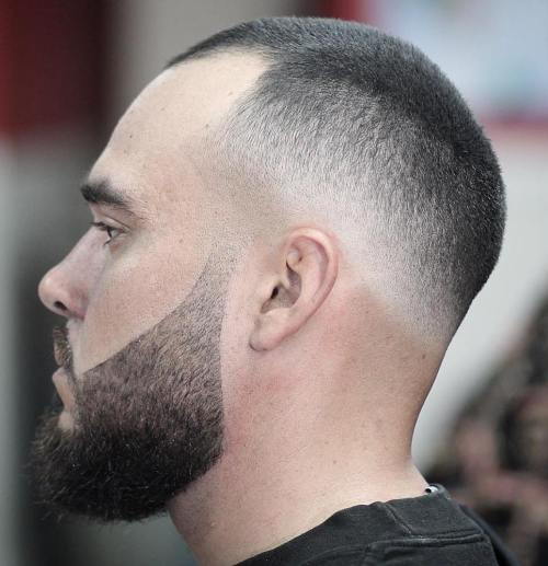 Män's Extra Short Haircut With Fade