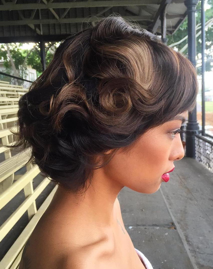 Vintage Wedding Hairstyle For Short Hair