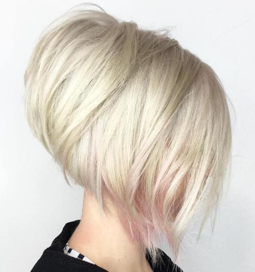 biely Blonde Layered Stacked Bob
