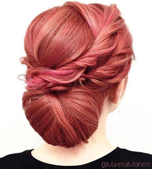 chignon Updo With Messy Twists