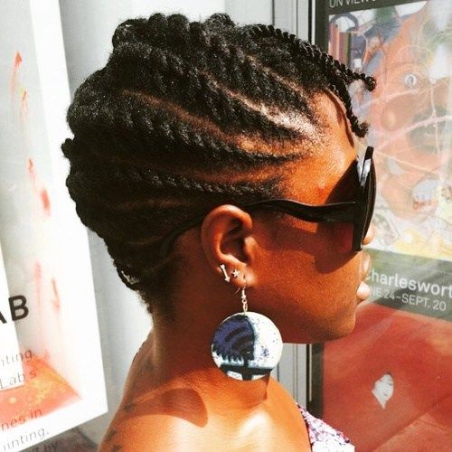 раван twists updo for natural hair