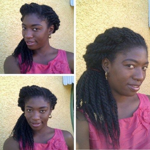 слатко side hairstyle for black twists
